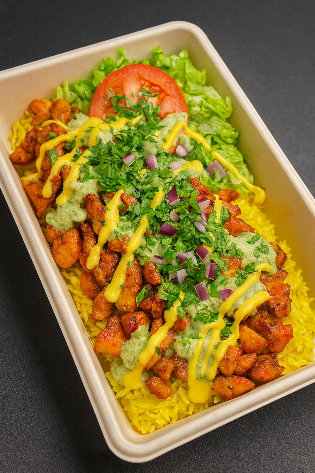 Chicken Rice Bowl with Taji Signature Sauce